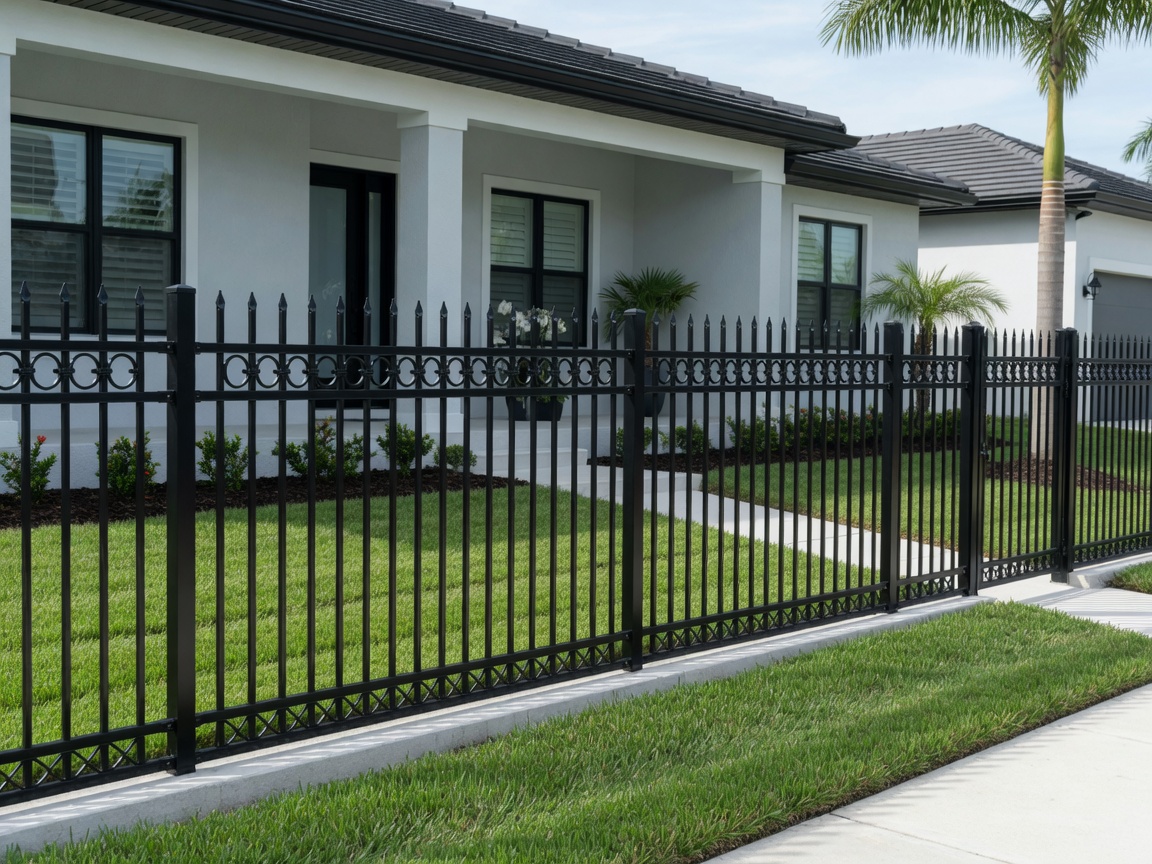 Aluminum fence installation in Central Florida